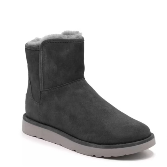 Ugg classic abree mini ankle bootie in gray women’s size 9 EUC - Picture 1 of 9